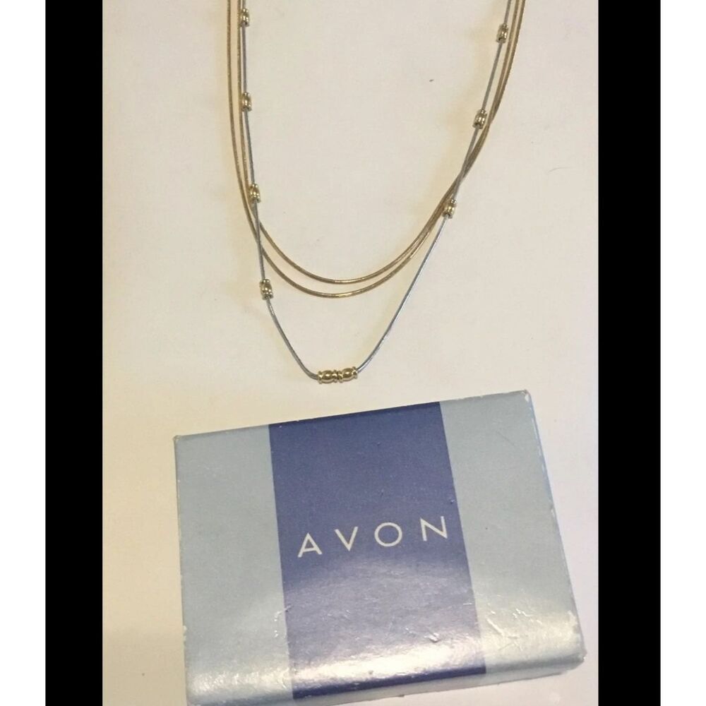 Vintage Avon 2-Tone Snake Chain Necklace Bundle~New in Box
